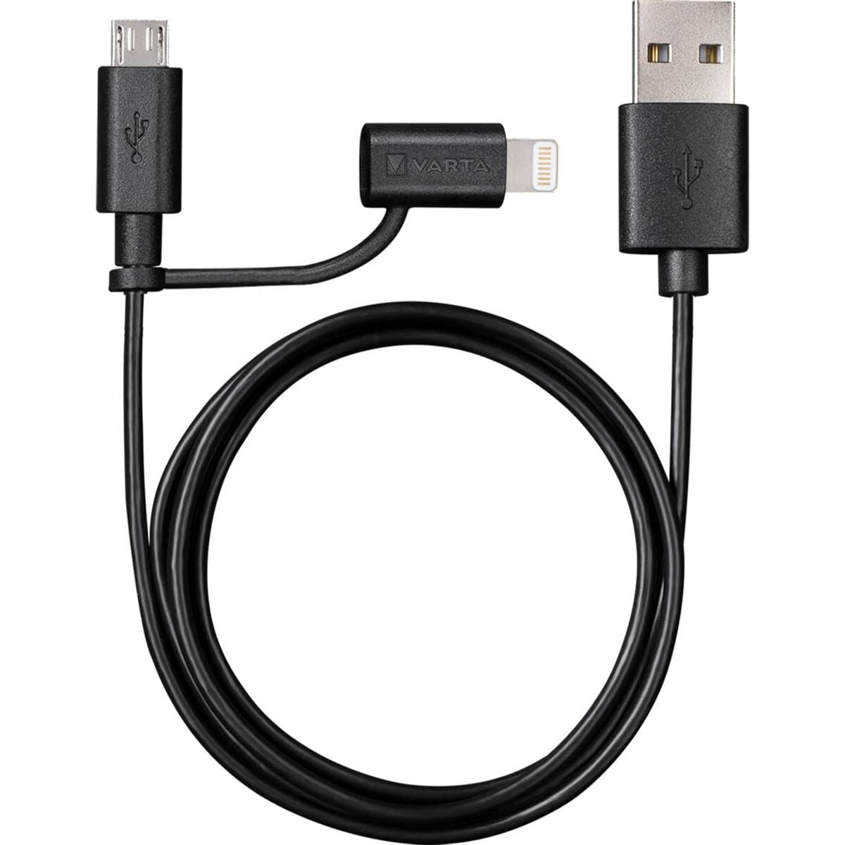 USB-Kabel auf Micro-USB und Lightning Varta 57943101401 1 m