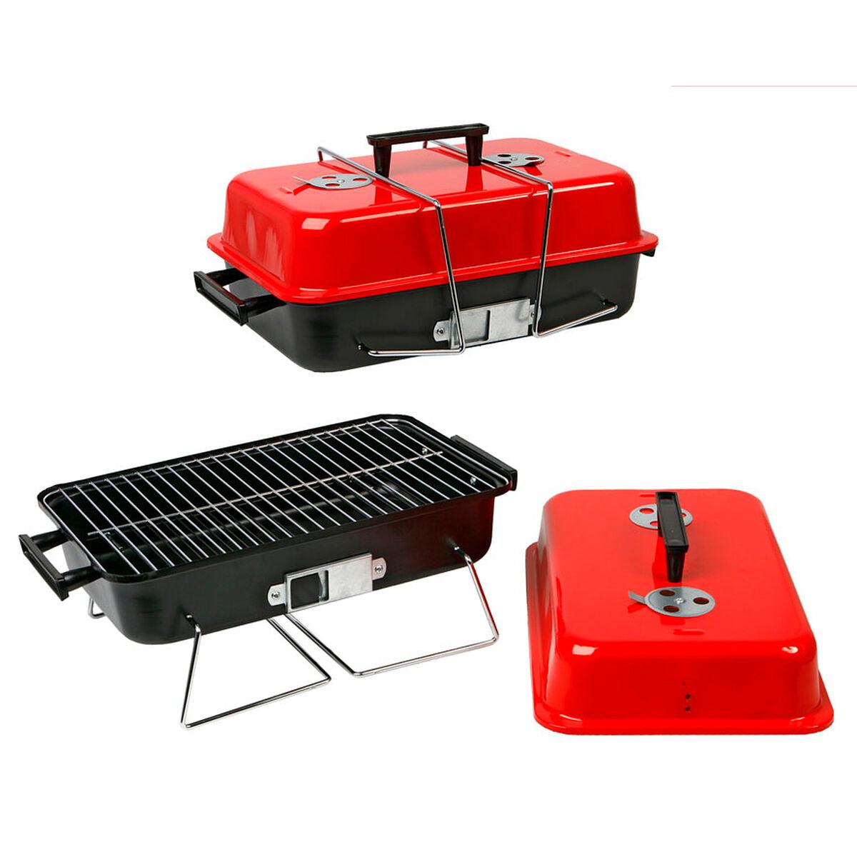 Barbecue Portable 43 x 25 x 23 cm Red/Black - Sterilamo