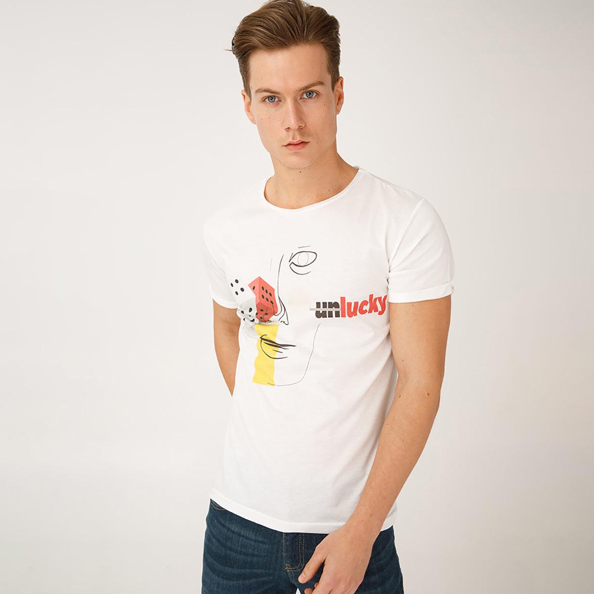 Biggdesign Faces Lucy T-Shirt, Printed Male T-shirt, Cotton , Crew - Sterilamo