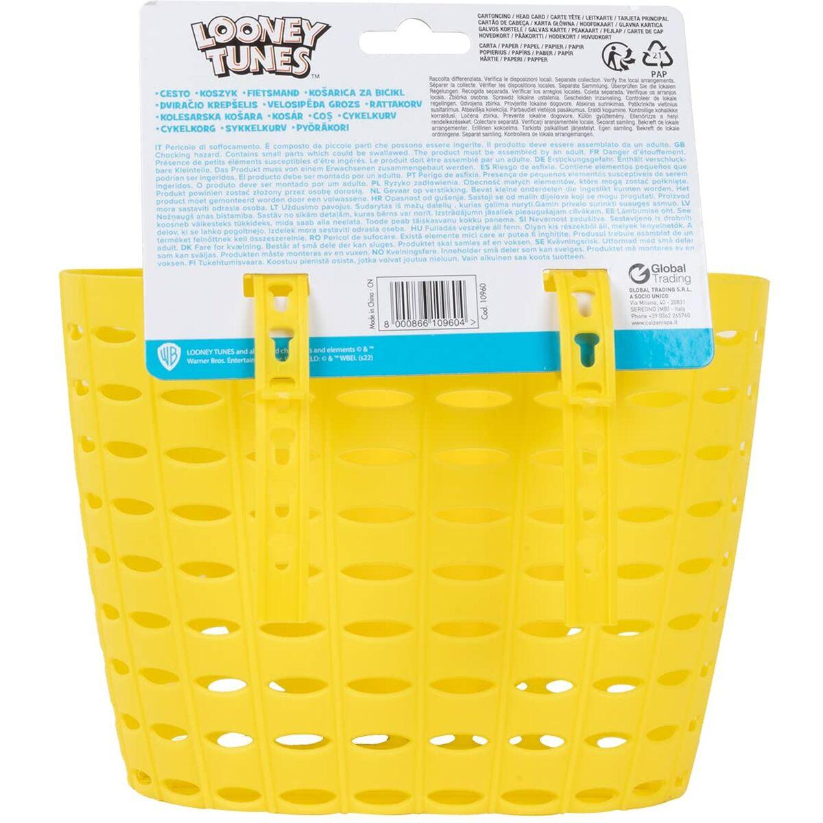 Children's Bike Basket Looney Tunes CZ10960 Yellow - Sterilamo