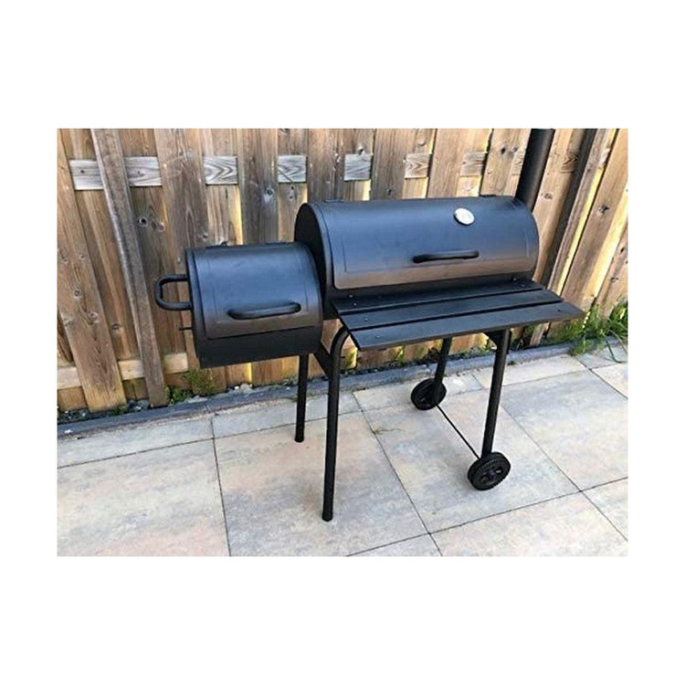 Coal Barbecue with Cover and Wheels Black (112 x 63 x 112 cm) - Sterilamo