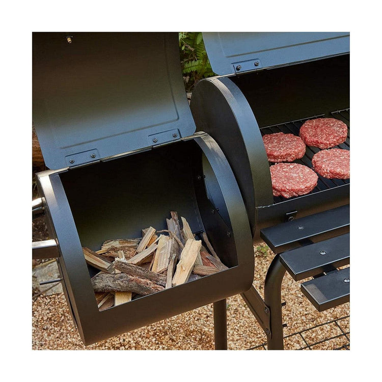 Coal Barbecue with Cover and Wheels Black (112 x 63 x 112 cm) - Sterilamo