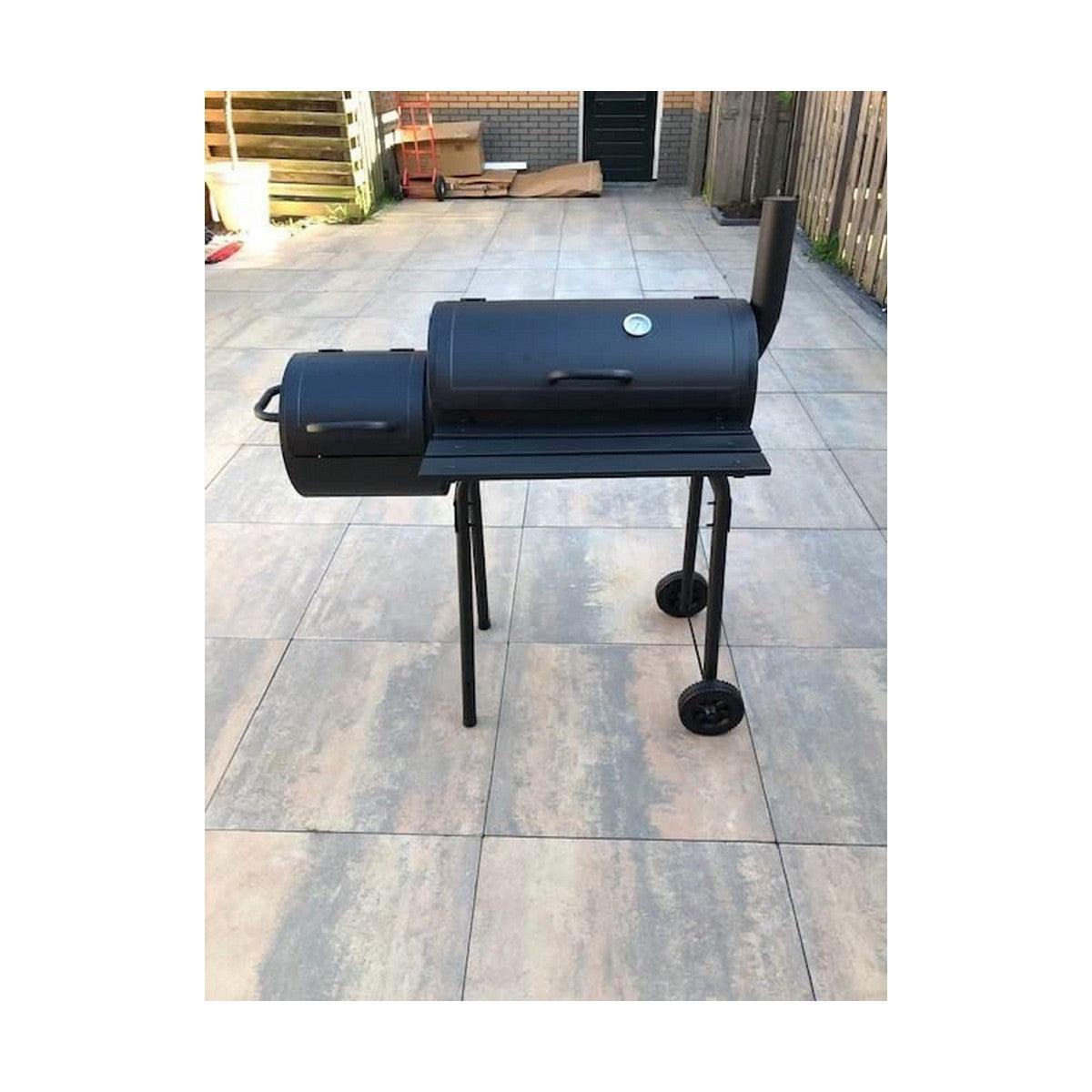 Coal Barbecue with Cover and Wheels Black (112 x 63 x 112 cm) - Sterilamo