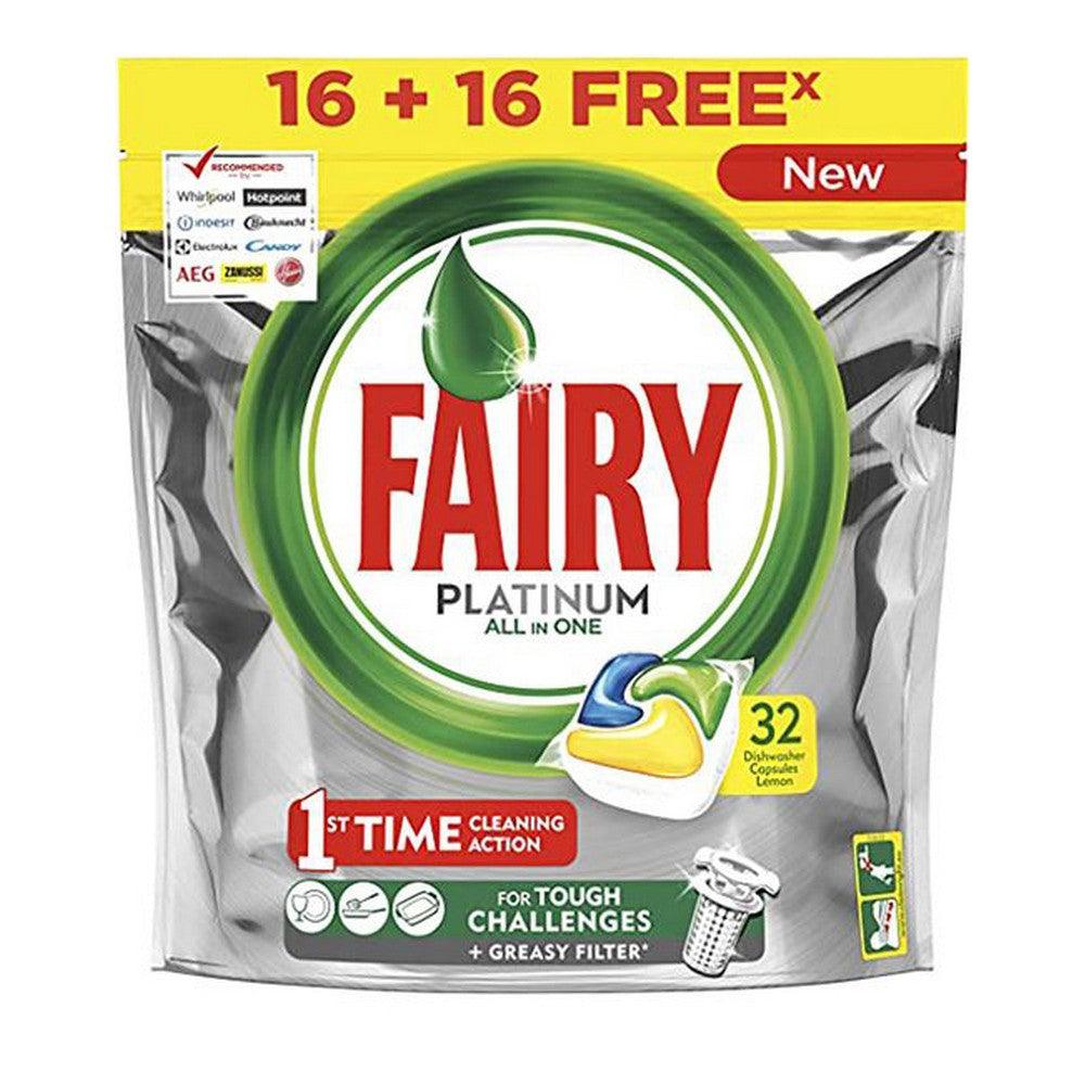 Dishwasher lozenges Fairy All in 1 Platinum Fresh (24 Units) - Sterilamo