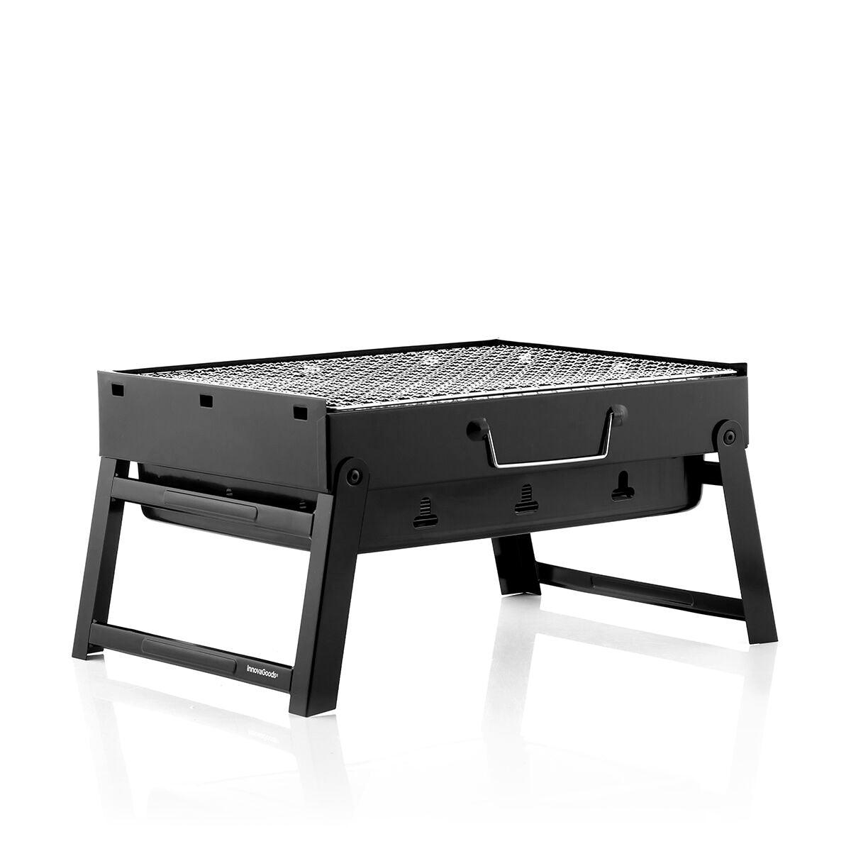 Folding Portable Barbecue for use with Charcoal BearBQ InnovaGoods - Sterilamo