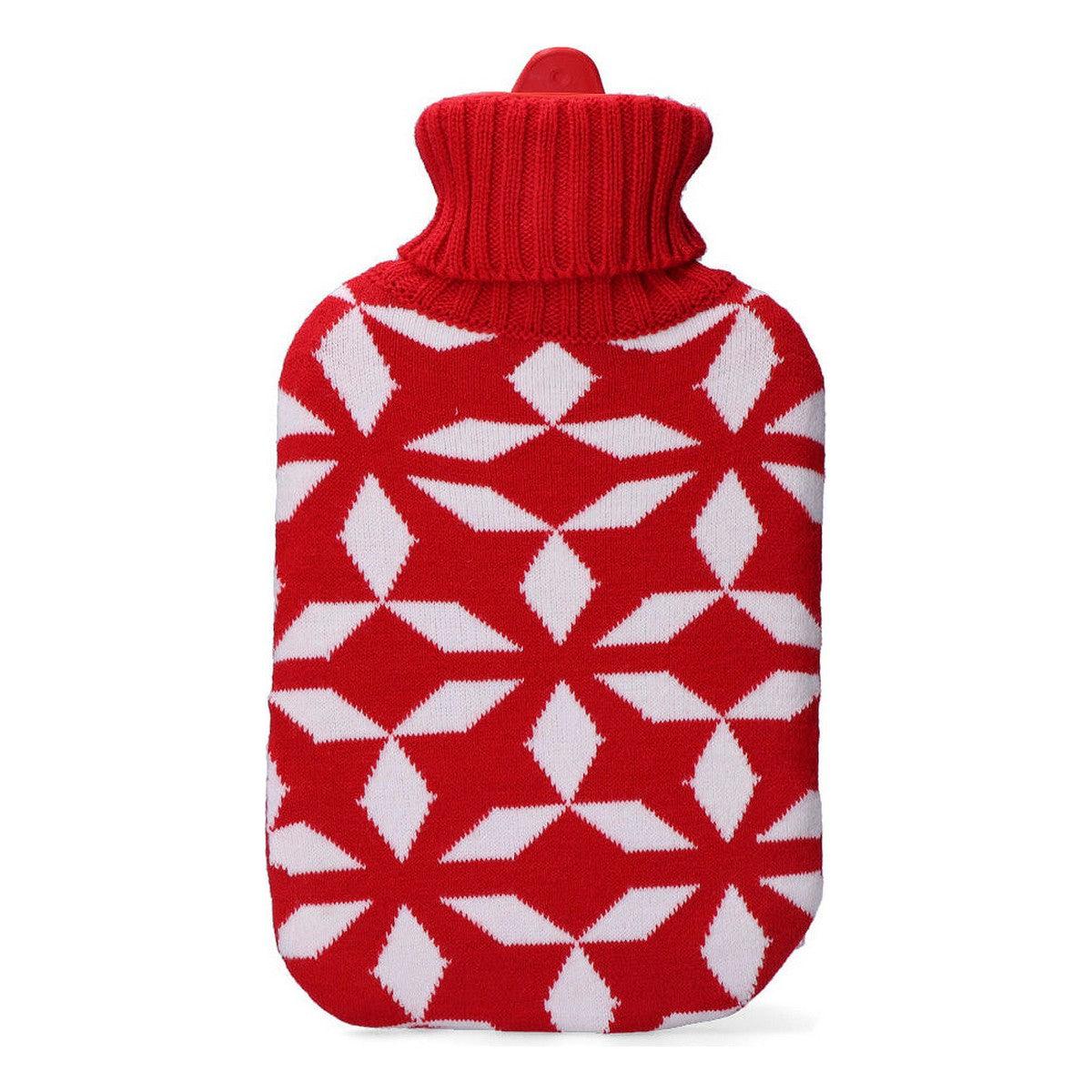 Hot Water Bottle EDM Red White Wool (2 L) - Sterilamo