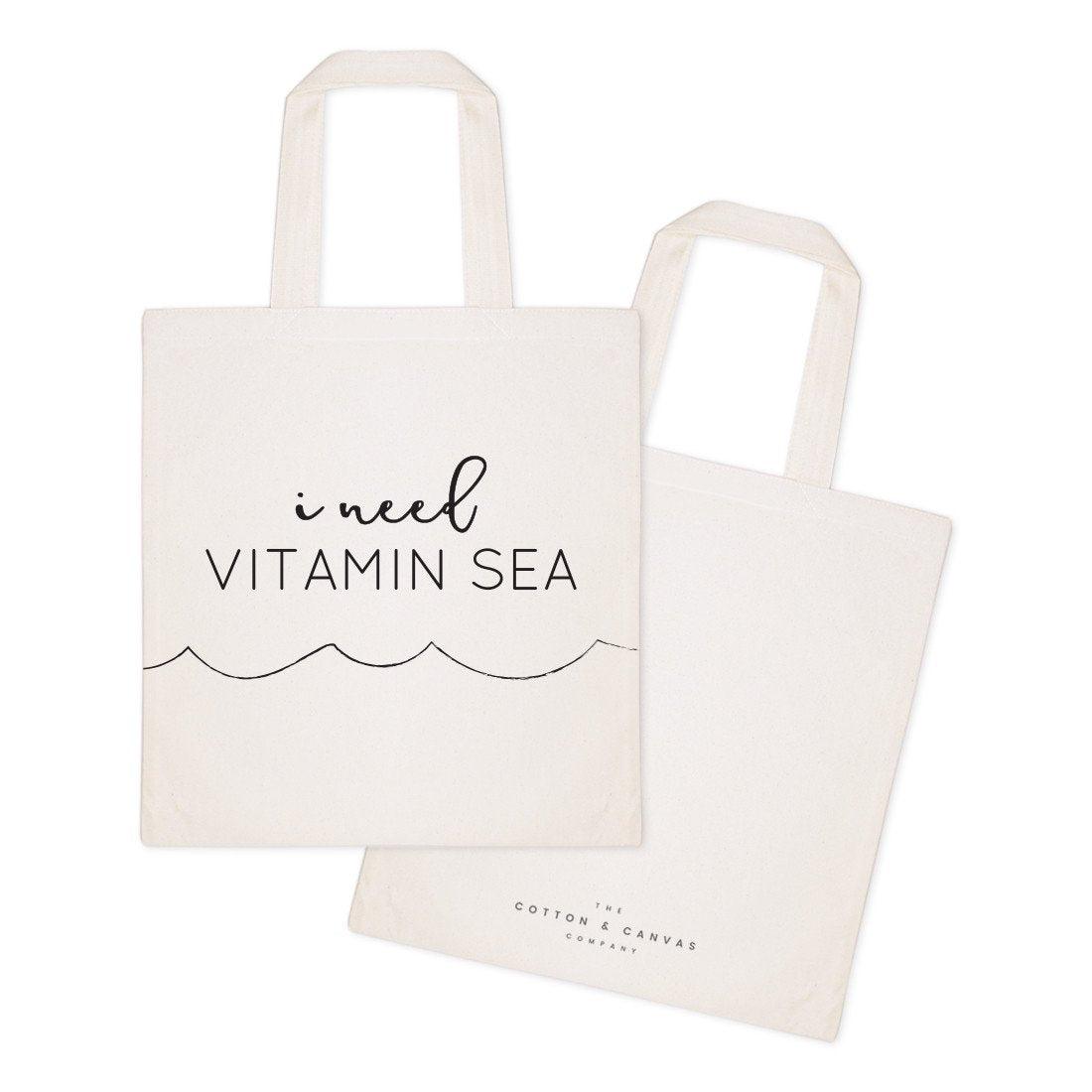 I Need Vitamin Sea Cotton Canvas Tote Bag - Sterilamo