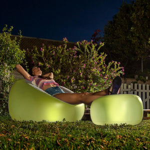 Inflatable Armchair with Multicoloured LED and Remote Control Chight InnovaGoods - Sterilamo