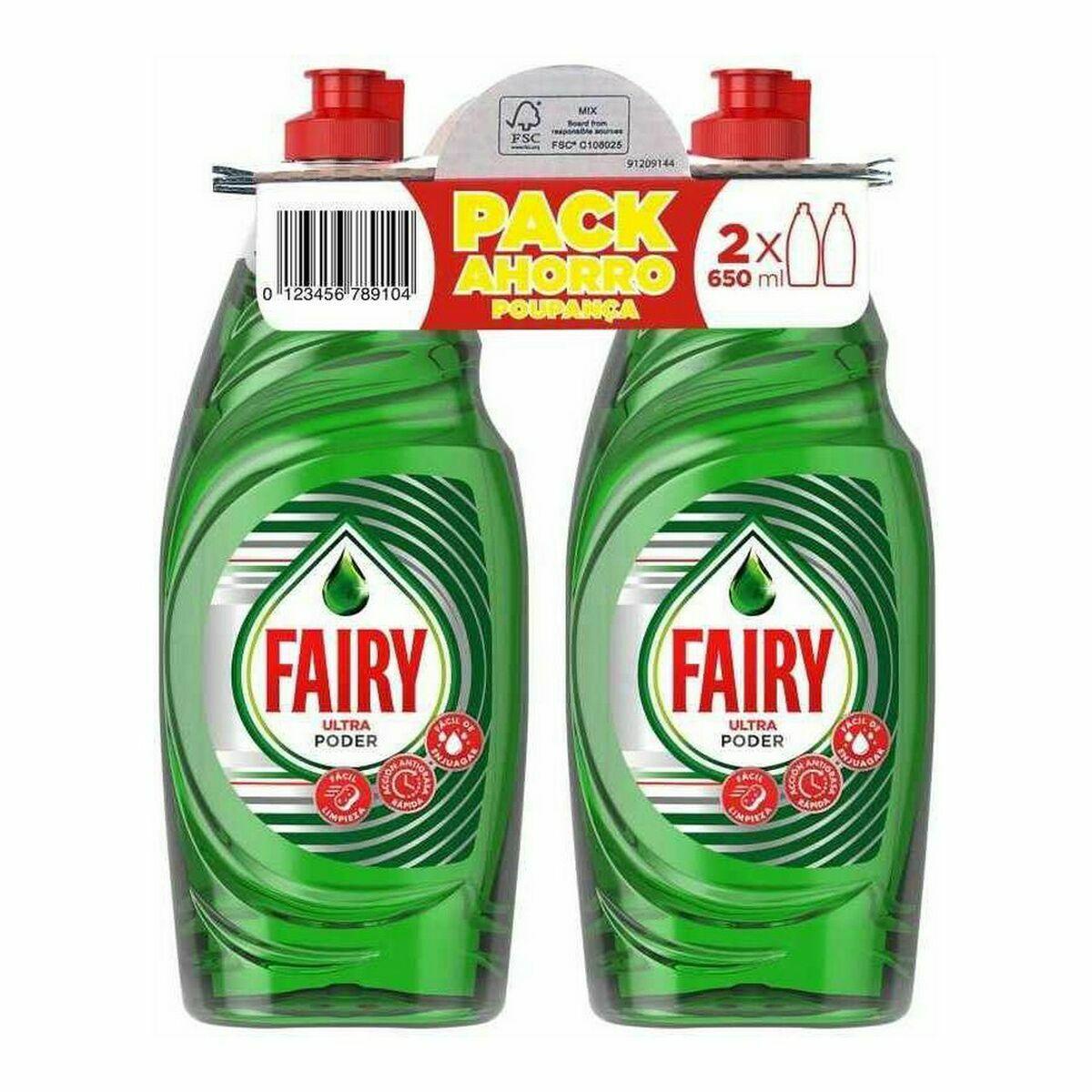 Liquid Dishwasher Fairy Fairy Ultra Poder Lavavajillas Concentrado Lote 650 ml (2 x 650 ml) - Sterilamo