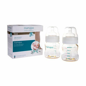 Mamajoo Gold Double Feeding Bottle, 150 ml, BPA Free, For Newborn - Sterilamo