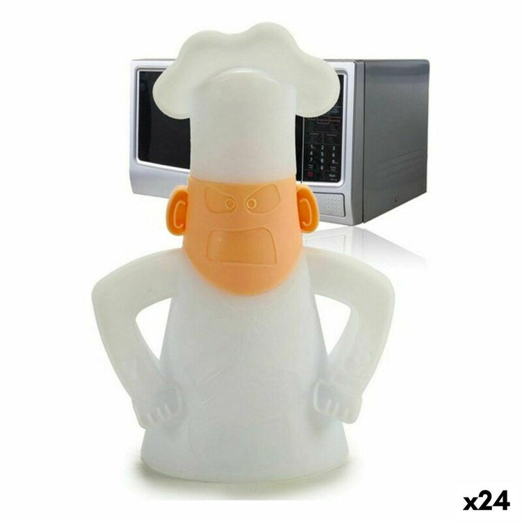 Microwave Cleaner Male Chef White polypropylene (24 Units) - Sterilamo