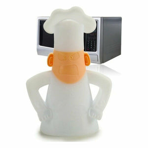 Microwave Cleaner Male Chef White polypropylene (24 Units) - Sterilamo