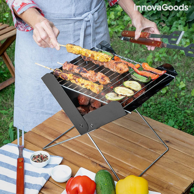 Mini Folding Portable Barbecue for Charcoal Foldecue InnovaGoods - Sterilamo