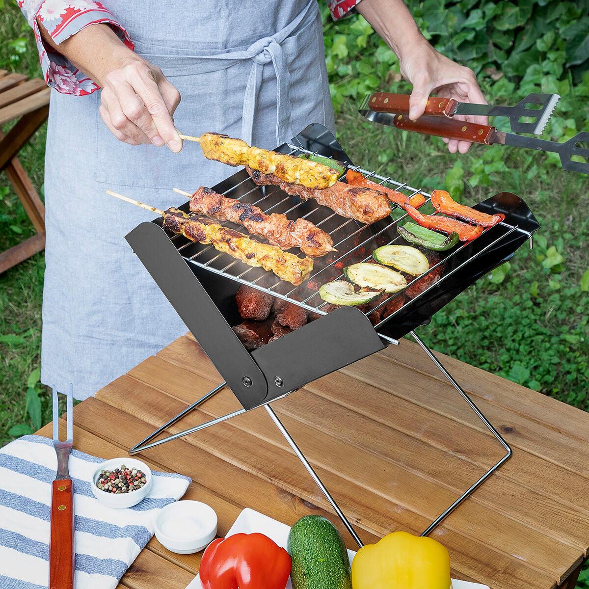 Mini Folding Portable Barbecue for Charcoal Foldecue InnovaGoods - Sterilamo