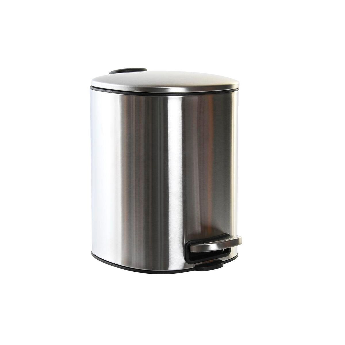 Pedal bin DKD Home Decor 20 x 25 x 27 cm Silver Stainless steel 5 L polypropylene Basic - Sterilamo