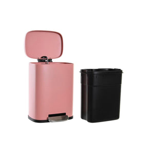 Pedal bin DKD Home Decor 21 x 18 x 29,5 cm Metal 5 L Peach polypropylene Basic - Sterilamo