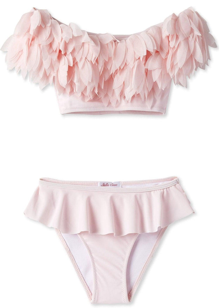 Pink Draped Bikini with Petals - Sterilamo