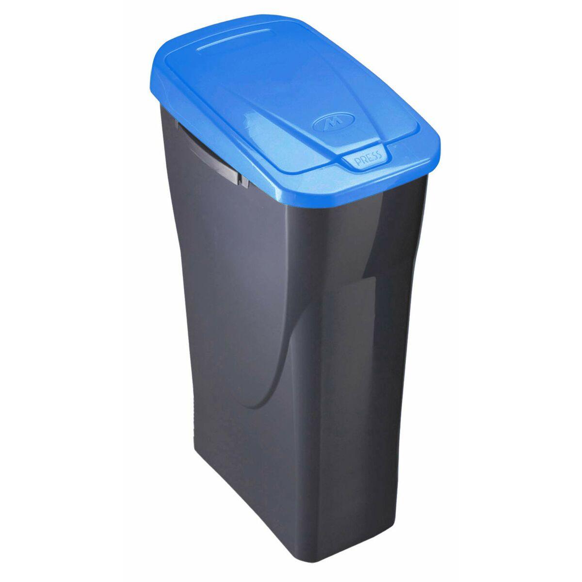 Recycling Waste Bin Mondex Ecobin Blue With lid 25 L - Sterilamo