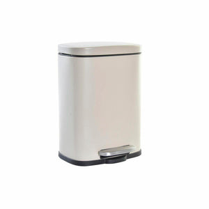 Rubbish Bin DKD Home Decor Matt 21 x 15 x 29,5 cm Metal Cream 5 L Basic - Sterilamo