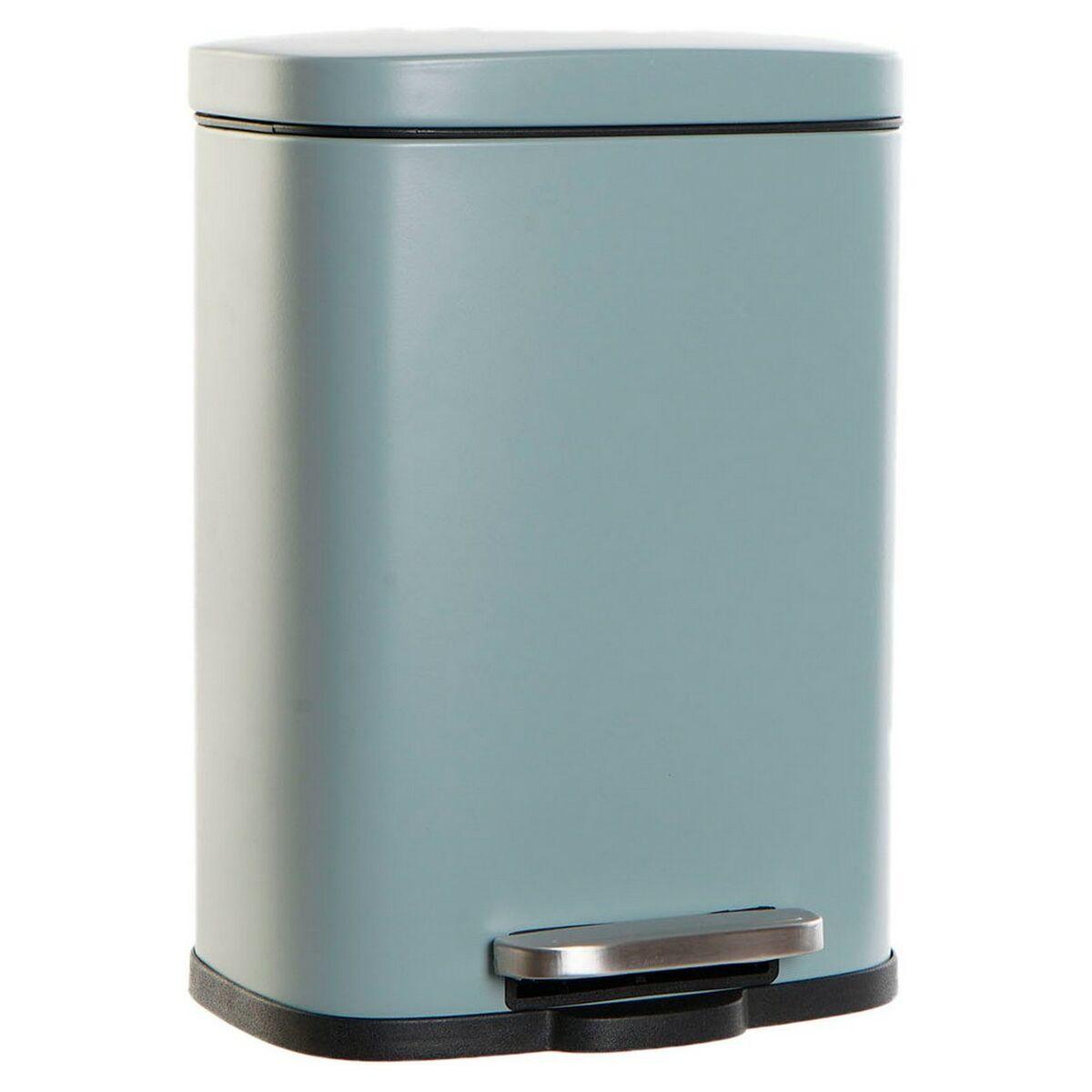 Rubbish bin DKD Home Decor Metal Light grey 5 L polypropylene Basic - Sterilamo