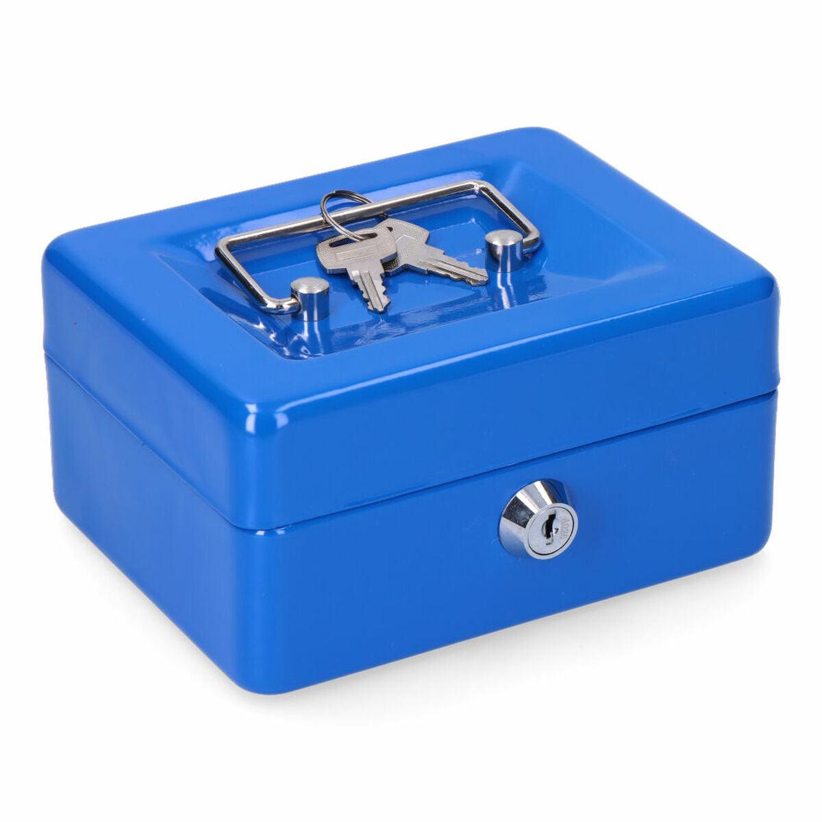 Safe-deposit box Micel CFC09 M13391 15,2 x 11,8 x 8 cm Blue Steel - Sterilamo