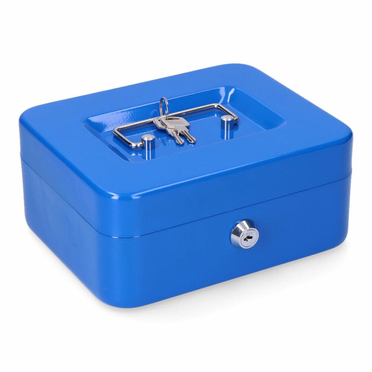 Safe-deposit box Micel CFC09 M13394 20 x 16 x 9 cm Blue Steel - Sterilamo