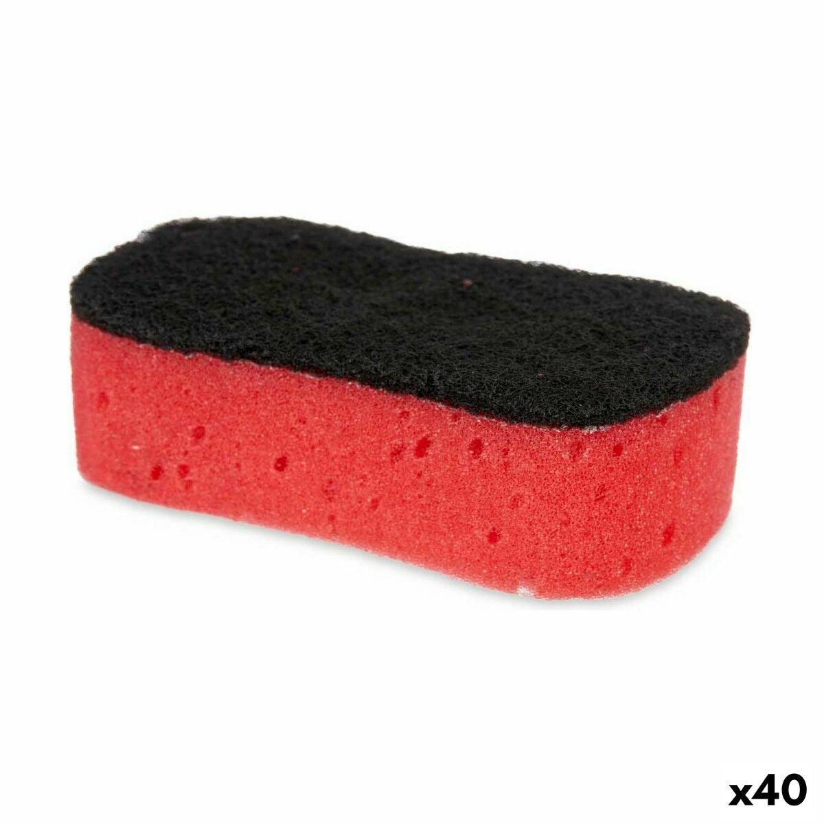 Scourer Foam Red Black Abrasive fibre (40 Units) - Sterilamo