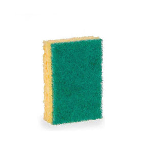 Set of scourers Abrasive fibre Green Yellow Cellulose (14 Units) - Sterilamo