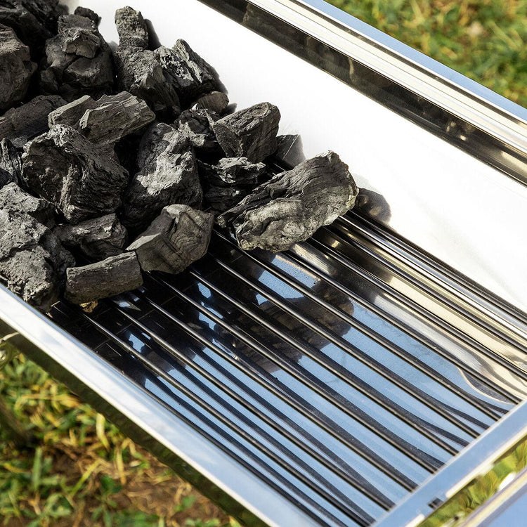 Stainless Steel Foldable Charcoal BBQ ExelQ InnovaGoods - Sterilamo