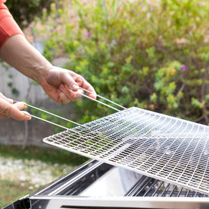 Stainless Steel Foldable Charcoal BBQ ExelQ InnovaGoods - Sterilamo