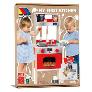 Toy kitchen Moltó 21293 Wood Red (10 pcs) - Sterilamo