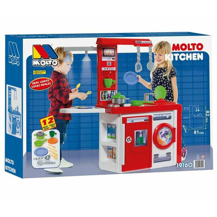 Toy kitchen Moltó Kitchen 82 x 28 x 57 cm 12 Pieces 19160 - Sterilamo