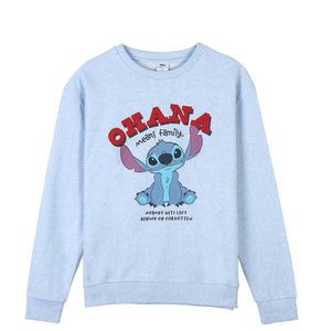 Unisex Sweatshirt without Hood Stitch Light Blue - Sterilamo