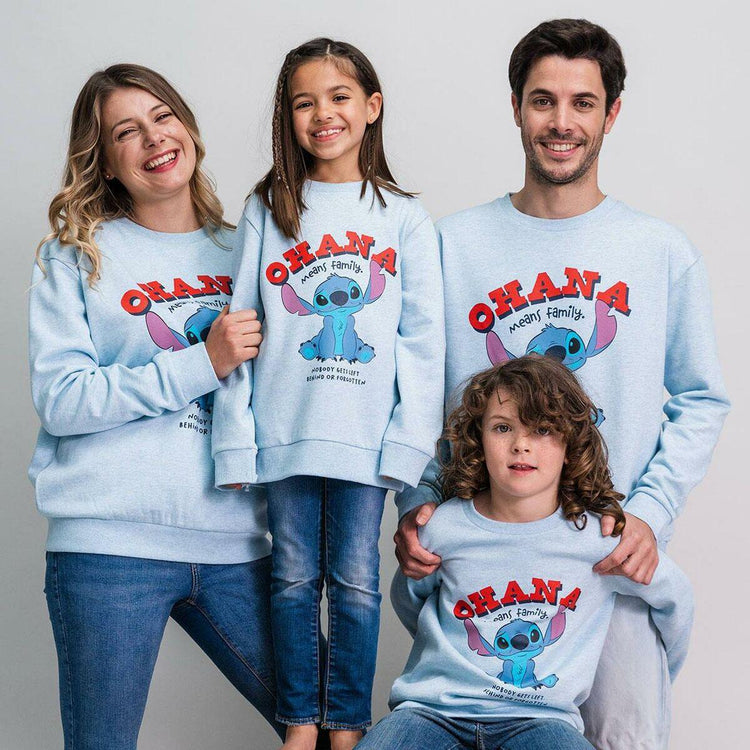 Unisex Sweatshirt without Hood Stitch Light Blue - Sterilamo