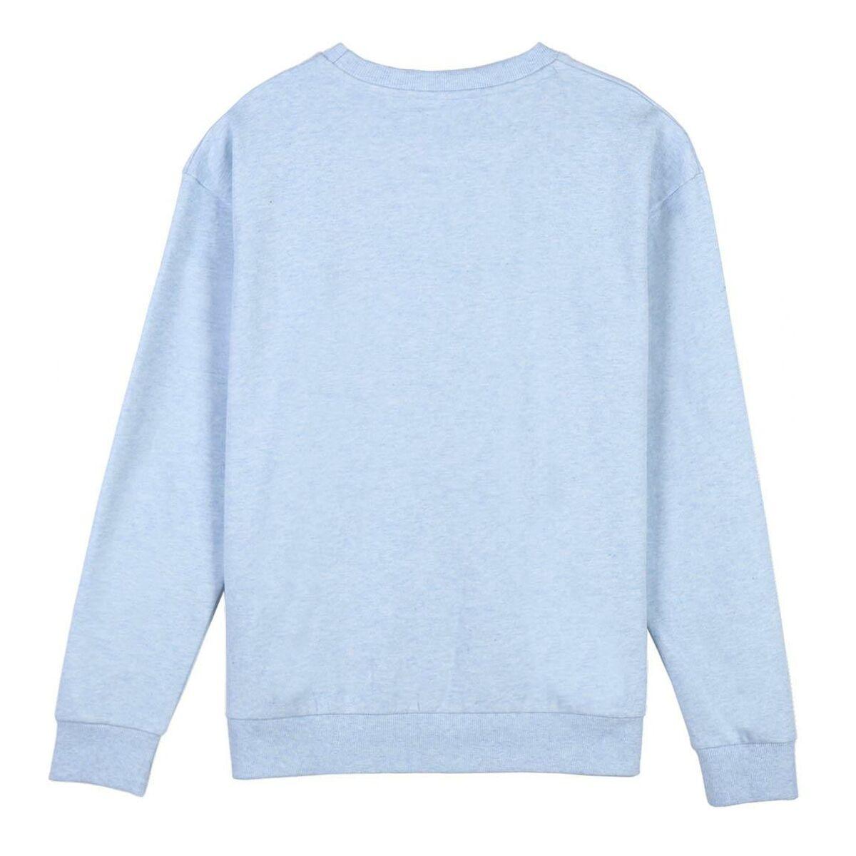 Unisex Sweatshirt without Hood Stitch Light Blue - Sterilamo