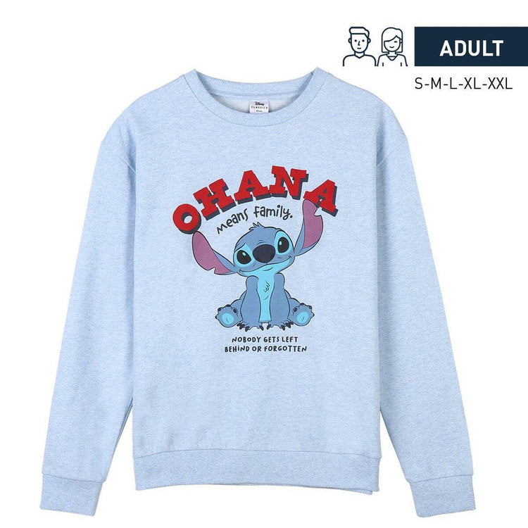 Unisex Sweatshirt without Hood Stitch Light Blue - Sterilamo