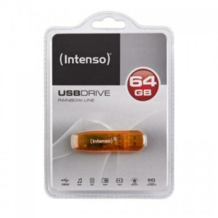 USB stick INTENSO FAELAP0282 USB 2.0 64 GB Orange 64 GB USB stick - Sterilamo