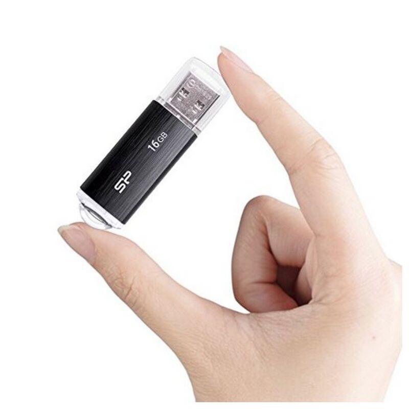 USB stick Silicon Power SP016GBUF2U02V1K 16 GB USB 2.0 Black - Sterilamo