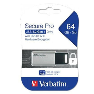 USB stick Verbatim Secure Pro 64 GB Black - Sterilamo