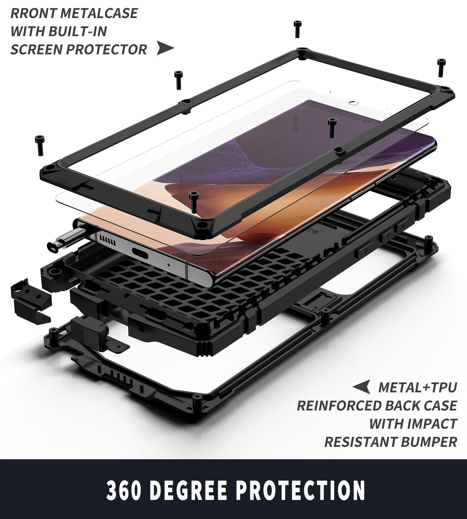 With Bracket+Full Protective For Samsung S21 Plus Ultra A52 A72 Note - Sterilamo