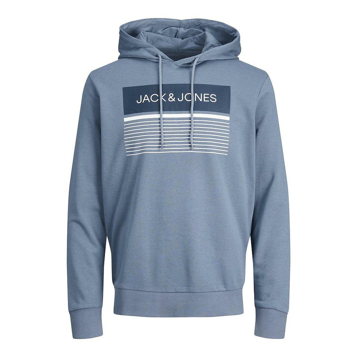 Herren Sweater mit Kapuze JJTRAVIS Jack & Jones 12223700 Blau - Sterilamo