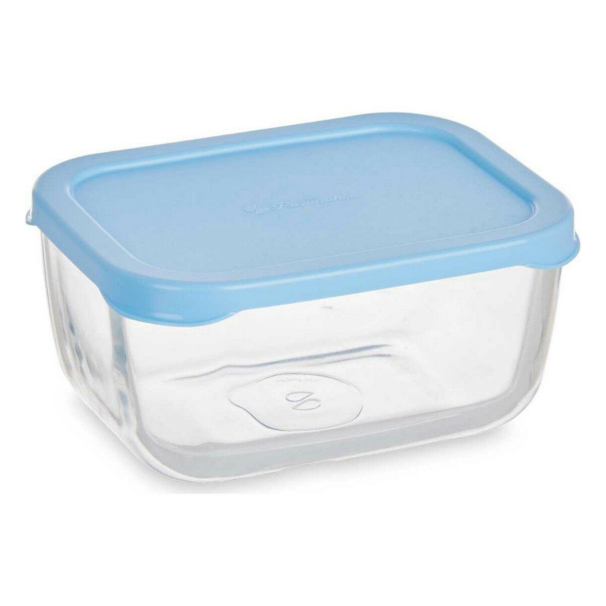 Lunch box Snow 420 ml Blue Transparent Glass Polyethylene (12 Units) - Sterilamo