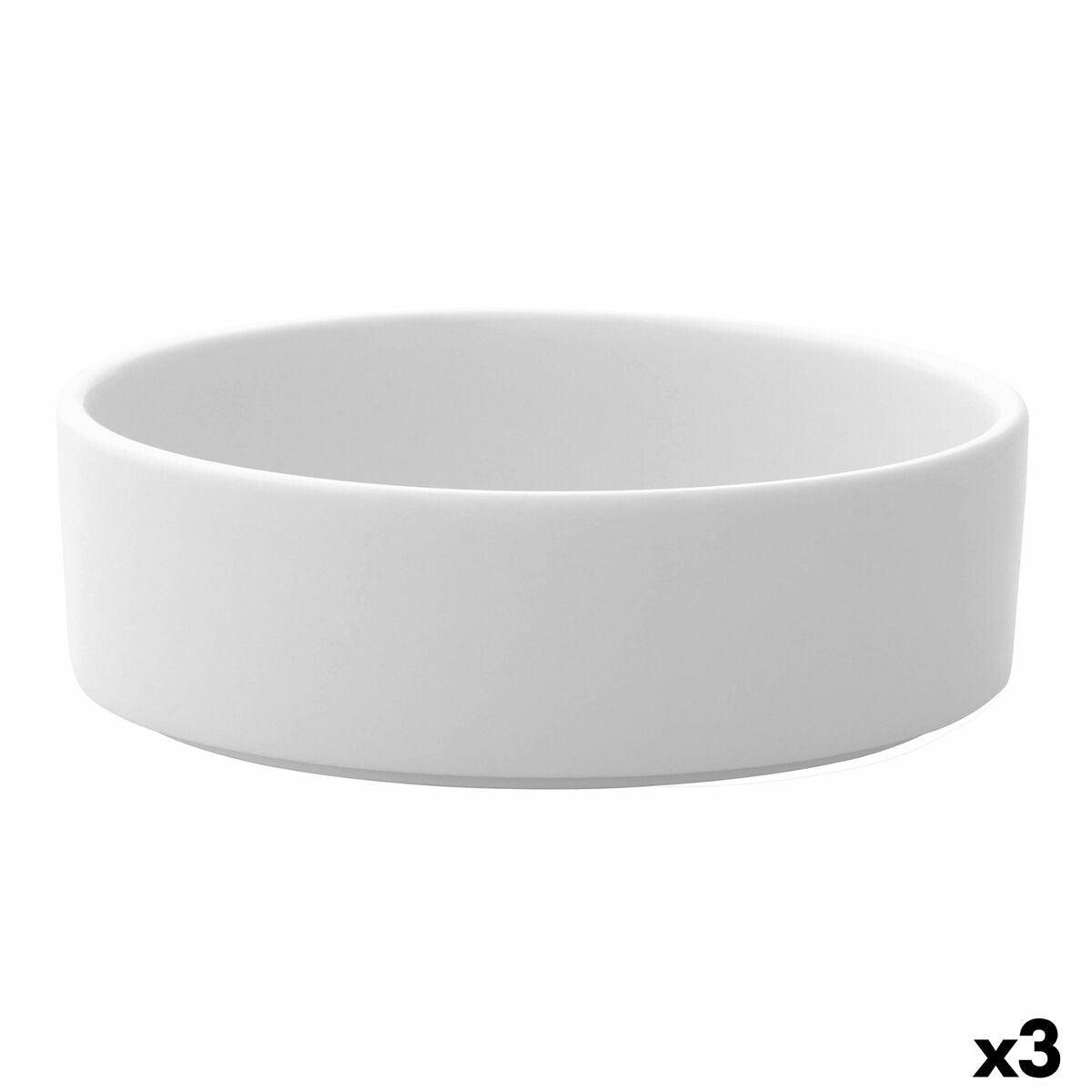 Salad Bowl Ariane Prime Ceramic White Ø 21 cm (3 Units) - Sterilamo