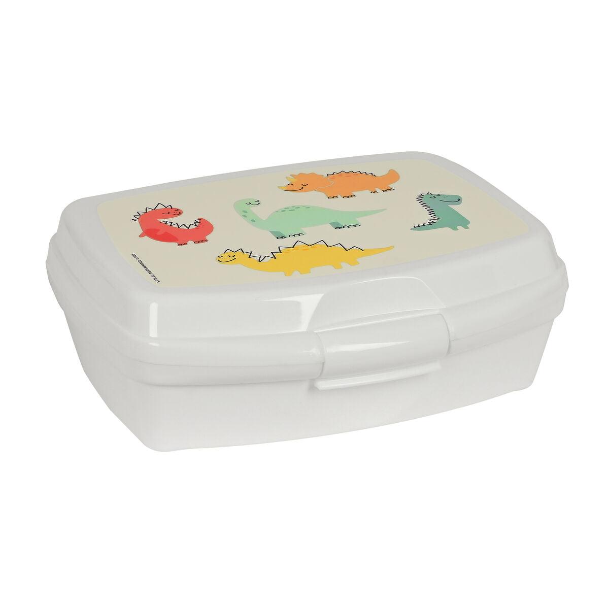 Sandwich Box Safta Dinos 17 x 6 x 14 cm Cream - Sterilamo