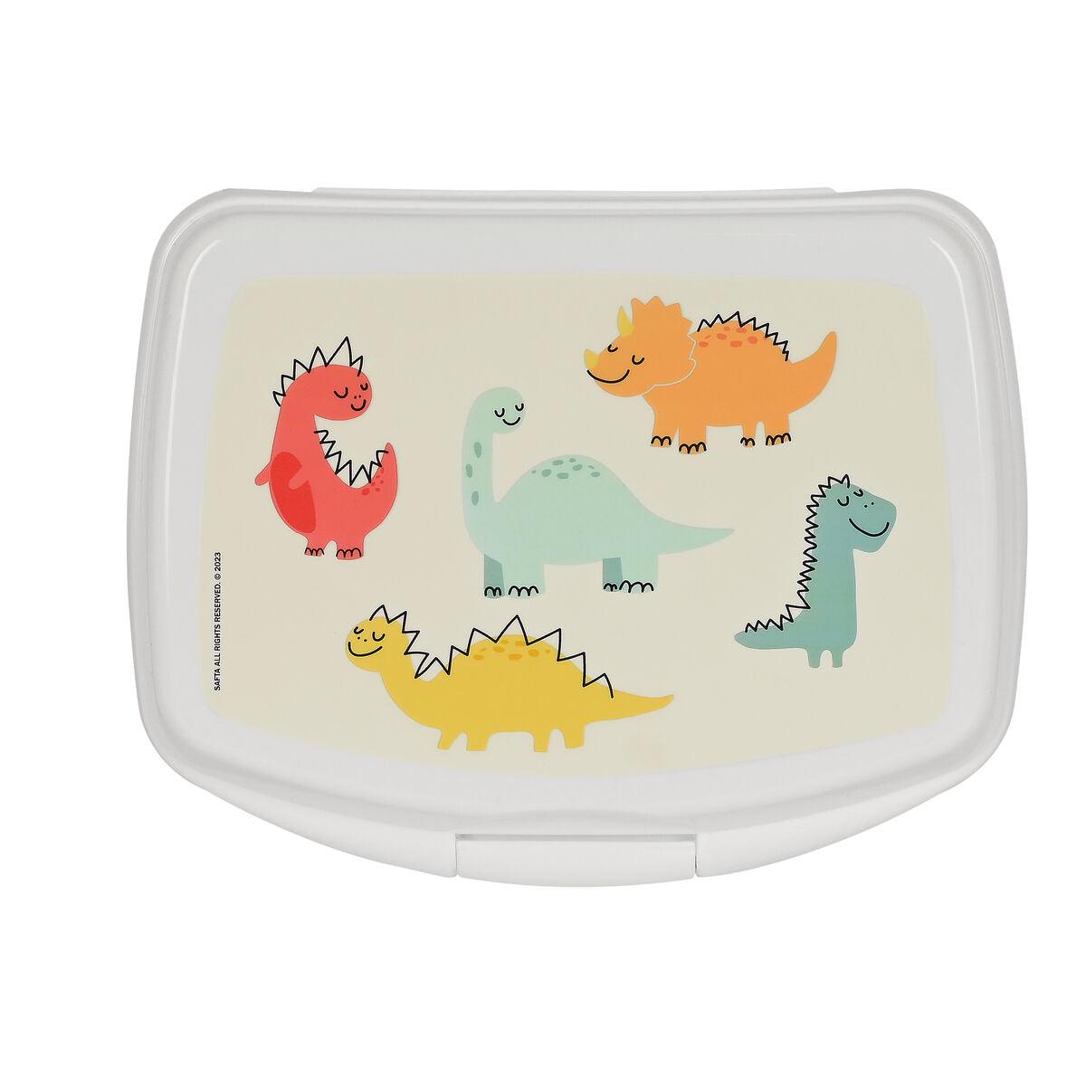 Sandwich Box Safta Dinos 17 x 6 x 14 cm Cream - Sterilamo