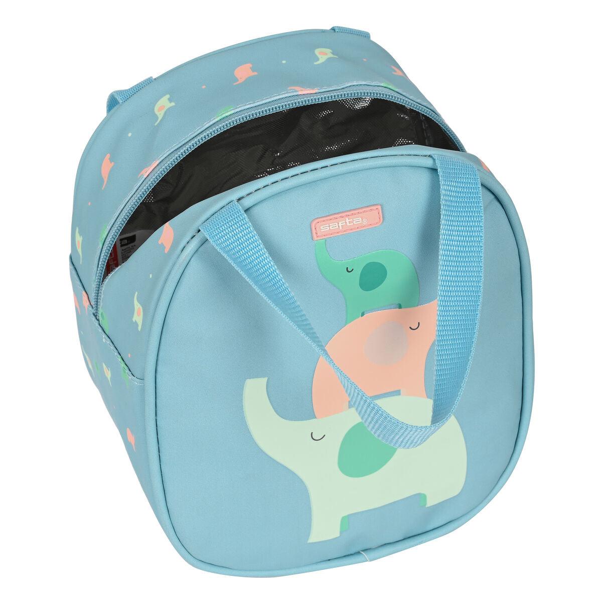 Thermal Lunchbox Safta Elefantes 19 x 22 x 14 cm Green - Sterilamo